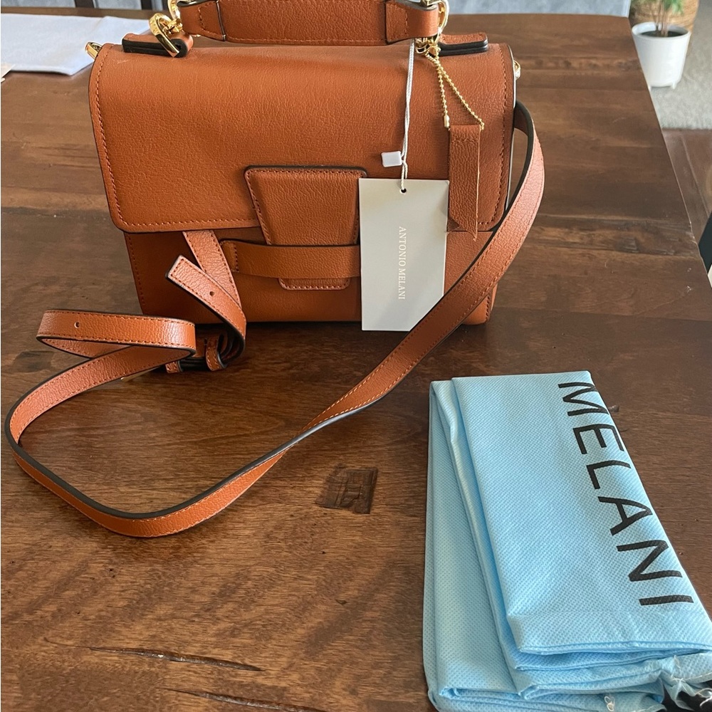 Antonio Melani rust leather handbag or shoulder strap